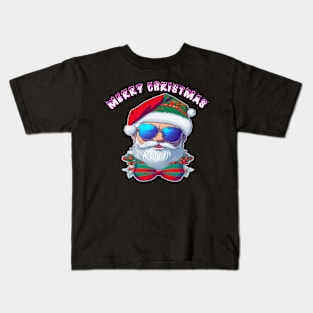 cute Santa Claus in sunglasses Kids T-Shirt